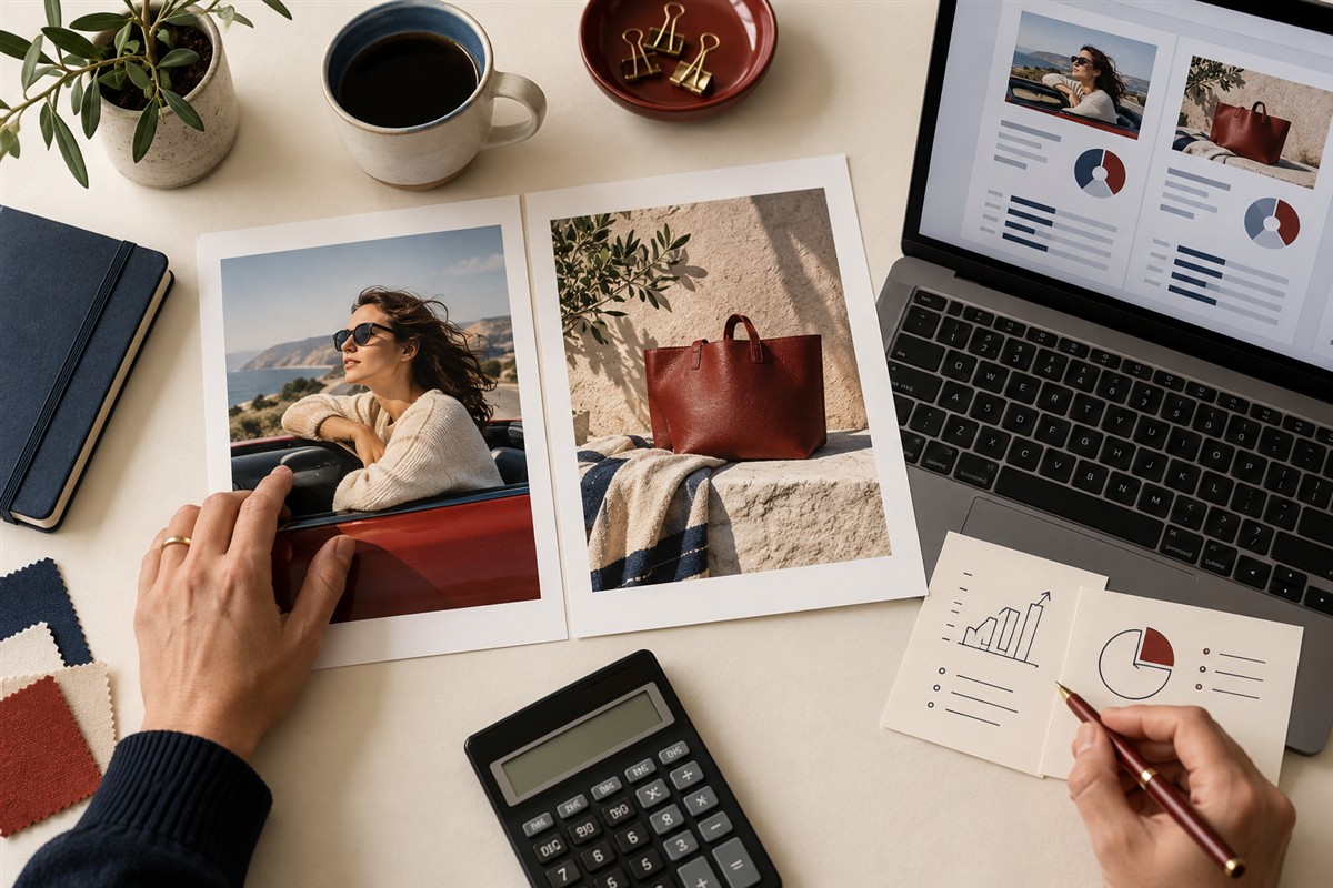 Campaign variations compared with sales feedback and budget notes