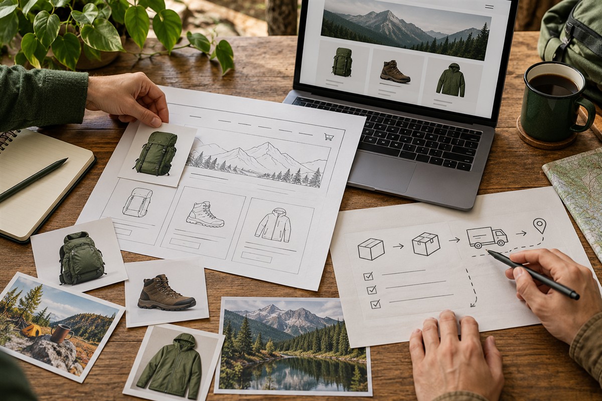Store wireframes and catalogue requirements arranged during platform planning