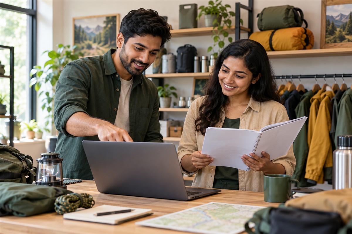 Ecommerce developer explaining store administration to a shop owner