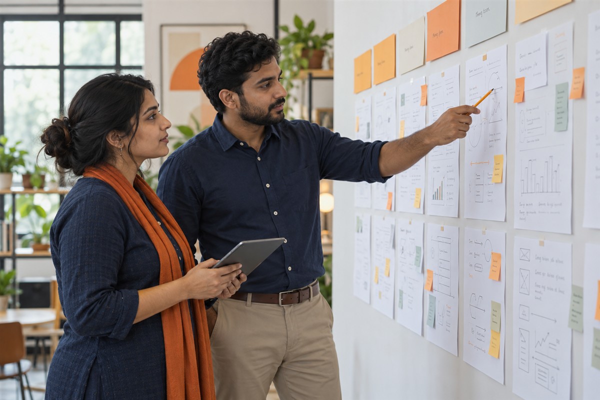 Strategists organising a tailored project plan