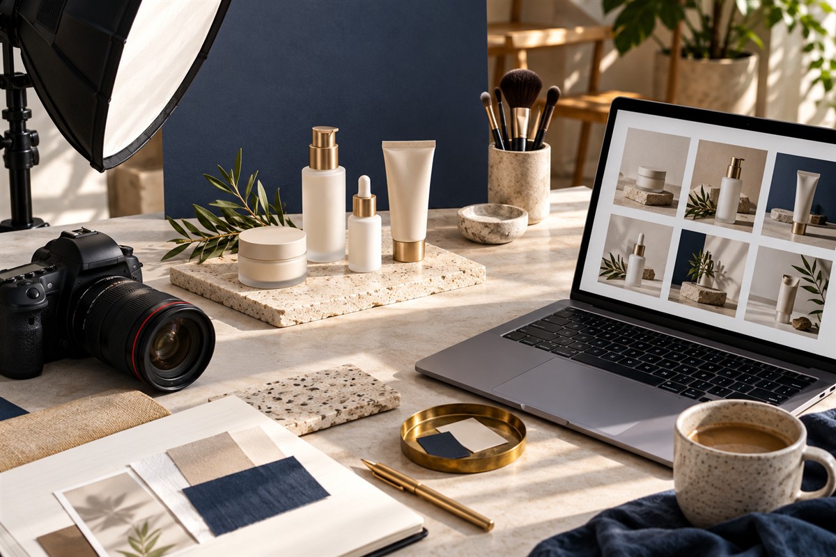 Product photography and online catalogue workspace